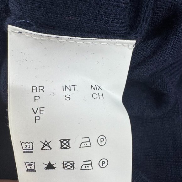 Hugo Boss Navy V-Neck Lightweight Sweater - Picture 6 of 7